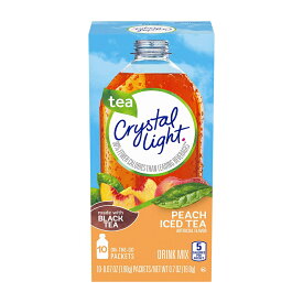 【送料無料】 オンザゴー ドリンクミックス ピーチアイスティー 10パック クリスタルライト【Crystal Light】On The Go Drink Mix Peach Iced Tea 10 Packets