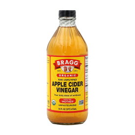 【送料無料】 オーガニックアップルサイダービネガー 473ml りんご酢 酵母 酵素 100% お酢 ブラグ【Bragg】Organic Apple Cider Vinegar 16 fl oz