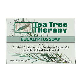 【送料無料】 ユーカリ石 ベジタブルベース 99.2g 石鹸 ティーツリーセラピー【Tea Tree Therapy】Eucalyptus Soap Vegetable Base 3.5 oz