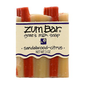 yz Yo[ M~N Ό T_EbhVgX̍ 85g CfBSCh Ō`΂ 􂢁yIndigo WildzZum Bar Goats Milk Soap Sandalwood-Citrus, 3 oz