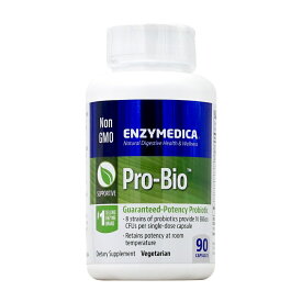 【送料無料】プロバイオ 乳酸菌 90粒 カプセル エンザイメディカ【Enzymedica】Pro-Bio Guaranteed Potency Probiotic, 90 Capsules