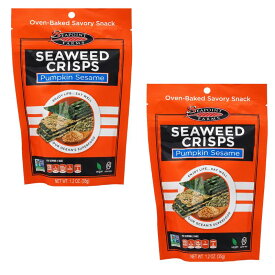 【送料無料】 2個セット 海藻 ポテトチップス パンプキンセサミ 35g シーポイントファームズ お菓子 スナック かぼちゃ ごま【Seapoint Farms】Seaweed Crisps Pumpkin Sesame, 1.2 oz