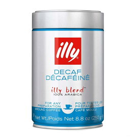 【送料無料】 デカフェイ イリーブレンド グラウンドコーヒー 250g イリー【Illy】Decaf, illy Blend, Ground Coffee 8.8 oz