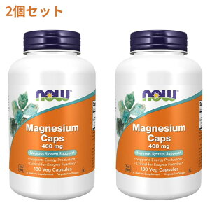 yz iEt[Y }OlVE 400mg 180 2ZbgyNow FoodszMagnesium Caps 400 mg, 180 Veg Capsules