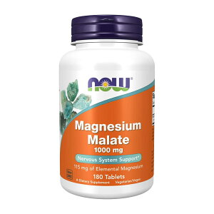yz S_}OlVE 1000mg 180 ^ubg iEt[YyNow FoodszMagnesium Malate 1000 mg, 180 Tablets