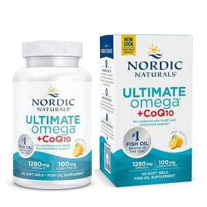 yzAeBbgIK+RGUCQ10 60 1280mg mfBbNi`Y \tgWF L[eyNordic NaturalszUltimate Omega + CoQ10 60 Soft Gels