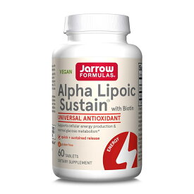 【送料無料】 アルファリポ酸 ビオチン配合 300mg 60粒 タブレット タイムリリース 美容 ジャローフォーミュラズ【Jarrow Formulas】Alpha Lipoic Sustain 300 mg with Biotin 60 Tablets