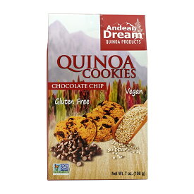 【新商品！送料無料】 キノア クッキー チョコレートチップ 198g アンディーンドリーム グルテンフリー お菓子 スナック【Andean Dream】Quinoa Cookies Chocolate Chip, 7 oz