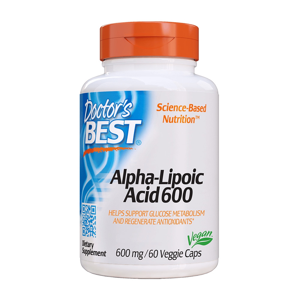  <br>アルファリポ酸 600mg 60粒 ベジカプセル ドクターズベスト<br>Alpha-Lipoic Acid 600 mg 60 Veggie Caps