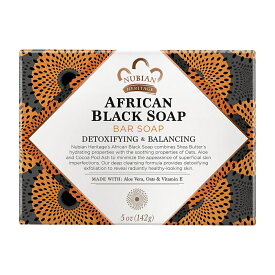 【送料無料】 ヌビアンヘリテージ アフリカンブラックソープバー 142g【Nubian Heritage】African Black Soap 5 oz