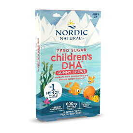 【送料無料】子供用 DHA EPA 無糖 トロピカルパンチ 30粒 グミ ノルディックナチュラルズ キッズサプリメント 3歳以上向け【Nordic Naturals】Zero Sugar Childrens DHA Gummy Chews, 600 mg DHA 355/ EPA 145