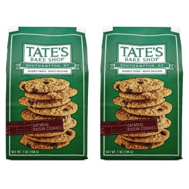 【送料無料】 テイツベイクショップ オールナチュラル オートミール レーズンクッキー 198g 2個セット【Tates Bake Shop Cookies】 All Natural Oatmeal Raisin Cookies 7 oz 2set