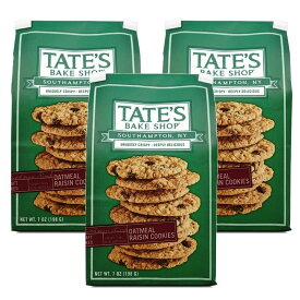 【送料無料】テイツベイクショップ オールナチュラル オートミール レーズンクッキー 198g 3個セット【Tates Bake Shop Cookies】 All Natural Oatmeal Raisin Cookies 7 oz 3set
