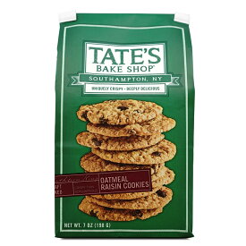 【送料無料】 テイツベイクショップ オールナチュラル オートミール レーズンクッキー 198g【Tates Bake Shop Cookies】 All Natural Oatmeal Raisin Cookies 7 oz