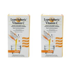【送料無料】 2個セット ビタミンC 1000mg 30個入り 包み 高濃度 美容 リポスフェリック【LivOn Labs】Lypo-Spheric Vitamin C 1,000 mg 30 Packets