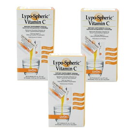 【送料無料】 3個セット ビタミンC 1000mg 30個入り 包み 高濃度 美容 リポスフェリック【LivOn Labs】Lypo-Spheric Vitamin C 1,000 mg 30 Packets 3set