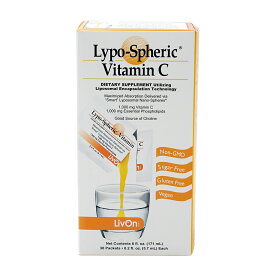 【送料無料】 ビタミンC 1000mg 30個入り 包み 高濃度 美容 リポスフェリック【LivOn Labs】Lypo-Spheric Vitamin C 1,000 mg 30 Packets