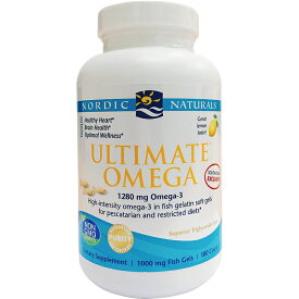 【送料無料】ノルディックナチュラルズ アルティメット オメガ 180粒【Nordic Naturals】Ultimate Omega (Fish gelatin) 180 softgels