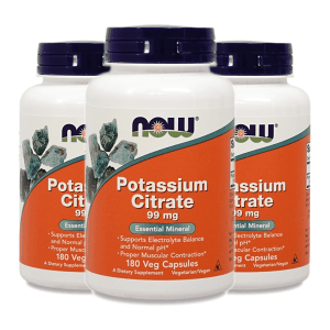 yz iEt[Y NG_JE 99 mg 180 xWJvZ 3ZbgyNow FoodszPotassium Citrate 99 mg 180 Veg Capsules 3set