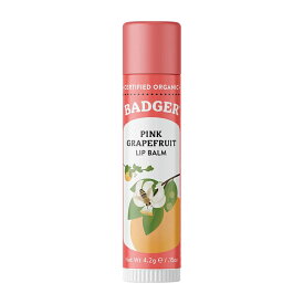 【送料無料】 オーガニックリップバーム ピンクグレープフルーツ 4.2g バジャー【Badger】Organic Lip Balm Pink Grapefruit 0.15 oz