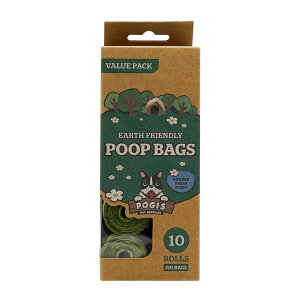 yz 񂿑 10[ (v150) pE_[̍ gC U  |M[ybgyPogi PetszEarth Friendly Poop Bags Powder Fresh Scent Value Pack (10 Rolls), 150 Bags