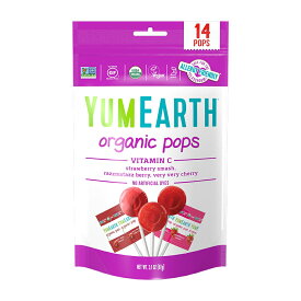 【送料無料】 オーガニックビタミンCポップス 14個入り キャンディー 飴 ヤムアース【Yum Earth】Organic Vitamin C Pops 14 Pops 3 oz