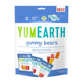 【送料無料】 グミベアーズ アソーテッドフレーバー 10袋入り 198g (ザクロ マンゴー ピーチ イチゴ味) ヤムアース【Yum Earth】Gummy Bears Assorted Flavor 10 Snack Packs 7 oz