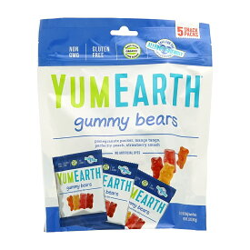 【送料無料】 グミ ベアーズ アソーテッドフレーバー (ザクロ マンゴー ピーチ イチゴ味) 5袋入り 99.2g ヤムアース【Yum Earth】Gummy Bears Assorted Flavor 5 Snack Packs 3.5 oz