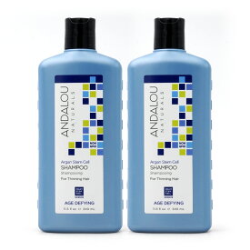 【送料無料】2個セット アルガンステム シャンプー 細い髪の毛用 340ml アンダルーナチュラルズ【Andalou Naturals】Argan Stem Cell Age Defying Shampoo For Thinning Hair, 11.5 fl oz