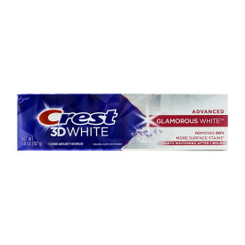 【在庫限り！製造中止商品！】 歯磨き粉 3Dホワイトアドバンスドグラマラス ホワイト フッ素 107g クレスト【Crest】3D White Advanced Glamorous White Fluoride Anticavity Toothpaste 3.8 oz
