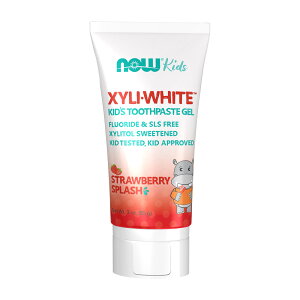 yz LVzCg qp Xgx[XvbV WF 85g iEt[YyNow FoodszKids Xyli-White Kids Toothpaste Gel Strawberry Splash 3 oz