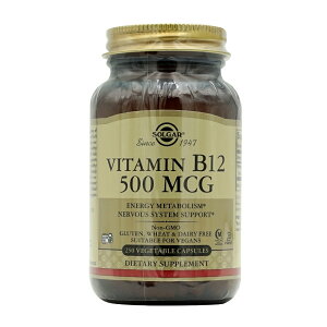 yz r^~B12 500mcg 250 xWJvZ \K[ySolgarzVitamin B12 500 mcg, 250 Veg Capsules