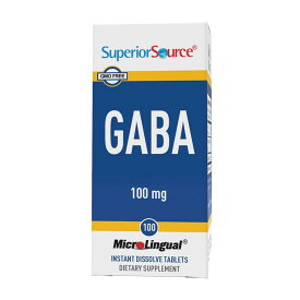 【送料無料】ギャバ ガンマアミノ酪酸 100mg 100粒 即時溶解タブレット スーペリアソース【Superior Source】GABA (Gamma-Aminobutyric Acid) 100 mg, 100 Instant Dissolve Tablets