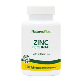 【送料無料】 ピコリン酸亜鉛 ビタミンB6配合 120粒 タブレット ネイチャーズプラス ジピコリン酸亜鉛【Natures Plus】Zinc Picolinate with Vitamin B6, 120 Tablets