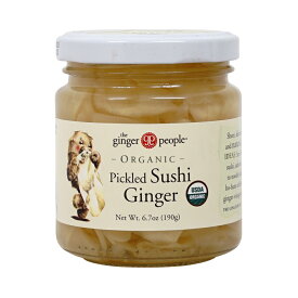 【送料無料】 オーガニック ジンジャーピクルス 漬け生姜 190g ジンジャーピープル 調味料 料理【Ginger People】Organic Pickled Sushi Ginger, 6.7 oz