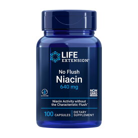 【送料無料】 ノーフラッシュ ナイアシン 640mg 100粒 カプセル ライフエクステンション【Life Extension】No Flush Niacin 640 mg, 100 Capsules