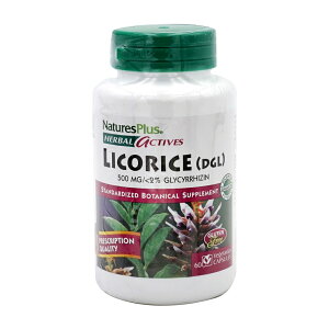 yz n[uANeBu RXDGL 500mg 60 JvZ lC`[YvX n[u ÑyNatures PluszHerbal Actives Licorice (DGL) 500 mg, 60 Veggie Capsules