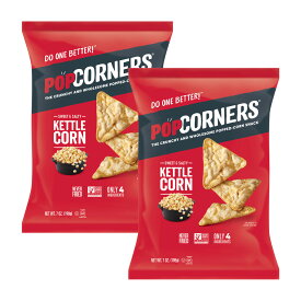 【送料無料】2個セット ポップコーンチップス スイーツ＆ソルティ ケトルコーン 198.4g ポップコーナーズ スナック お菓子【Popcorners】Popped Corn Chips, Sweet & Salty Kettle Corn 7 oz