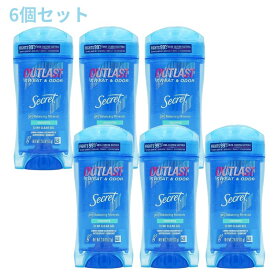 【送料無料】 6個セット アウトラスト 72時間 クリアジェル デオドラント 無香 73g 制汗剤 アメリカ製 シークレット 夏【Secret】Outlast 72 HR Clear Gel Antiperspirant Deodorant Unscented 2.6 oz