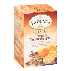 【送料無料】 ハーバルティー オレンジ＆シナモン スパイス 20個入り ティーバッグトワイニング ハーブティー【Twinings】Herbal Tea Orange & Cinnamon Spice, 20 Tea Bags