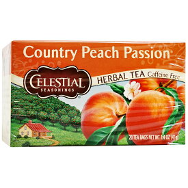 【送料無料】 ハーブティー カントリーピーチパッション カフェインフリー 20個入り ティーバッグ セレッシャルシーズニングス ノンカフェイン 飲料 ドリンク【Celestial Seasonings】Herbal Tea Country Peach Passion 20 Tea Bags
