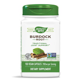 【送料無料】 バードックルート ゴボウ根 950mg 100粒 ベジカプセル ネイチャーズウェイ【Nature's Way】Burdock Root 950 mg, 100 Veg Capsules