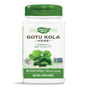 yz ScR 950mg 180 xWJvZ lC`[YEFCyNature's WayzGotu Kola Herb 950 mg, 180 Veg Capsules
