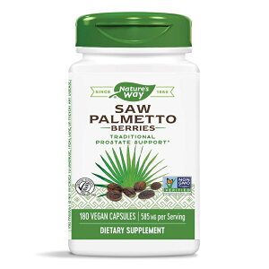yz \[pbg x[ mRMV 585mg 180 xWJvZ lC`[YEFCyNature's WayzSaw Palmetto Berries 585 mg, 180 Veg Capsules