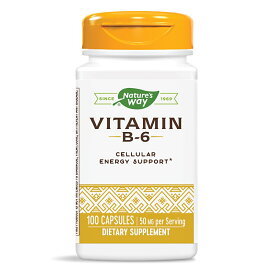 【送料無料】 ビタミンB-6 50mg 100粒 カプセル ネイチャーズウェイ【Nature's Way】Vitamin B-6 50 mg, 100 Capsules