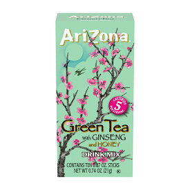 【送料無料】ドリンクミックス グリーンティー 高麗人参＆蜂蜜入り 10本入り スティック アリゾナビバレッジ 緑茶 飲料【Arizona Beverages】Drink Mix, Green Tea with Ginseng and Honey 10 Sticks