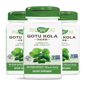 yz3Zbg ScR 950mg 180 xWJvZ lC`[YEFCyNature's WayzGotu Kola Herb 950 mg, 180 Veg Capsules