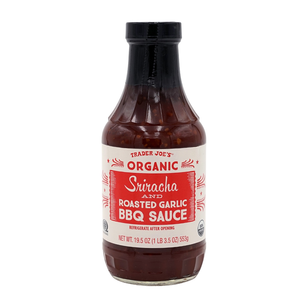 シラチャ ローストガーリックバーベキューソース 往復送料無料 553g トレーダージョーズ Sriracha And Roasted Garlic 19.5 oz 気質アップ Sauce BBQ