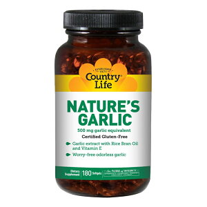 y݌ɌI~iIz lC`[Y K[bN jjN 180 \tgWF Jg[CtyCountry LifezNature's Garlic, 180 Softgels