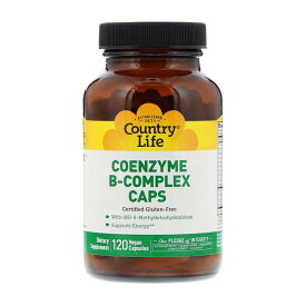 【送料無料】 コエンザイム ビタミンBコンプレックス 120粒 ベジカプセル カントリーライフ【Country Life】Coenzyme B-Complex Caps, 120 Veg Capsules